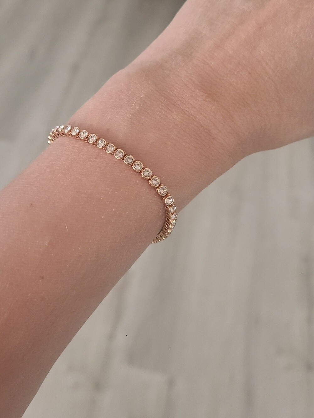 Swarovski Rose Gold Plated Emily Tennis Bracelet- Excellent Condition